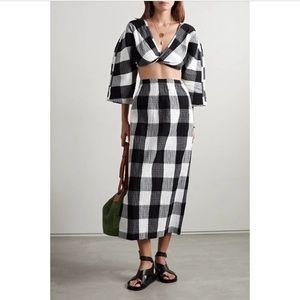 Mara Hoffman Denise Plaid Skirt